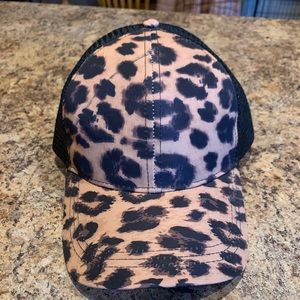 Leopard Ponytail Hat